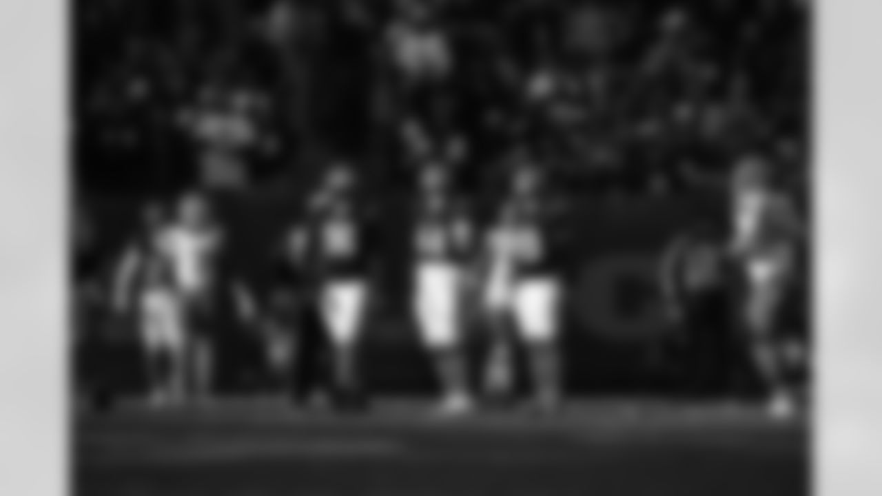 LB Demetrius Knight Jr. celebrates a sack during Week 18 against the Cleveland Browns, Sunday, Jan. 4, 2026.