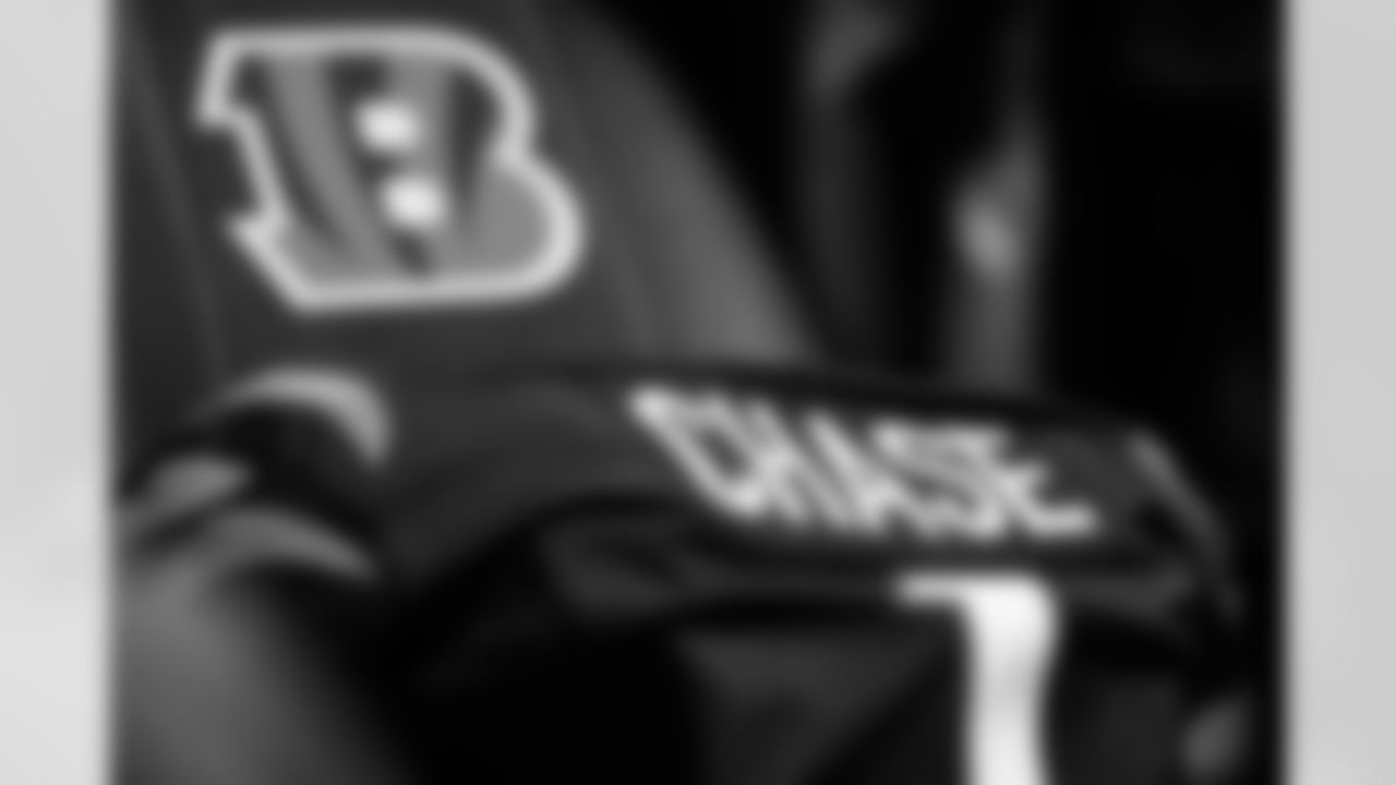 WR Ja'Marr Chase's jersey in the locker room ahead of Week 18 against the Cleveland Browns, Sunday, Jan. 4, 2026.