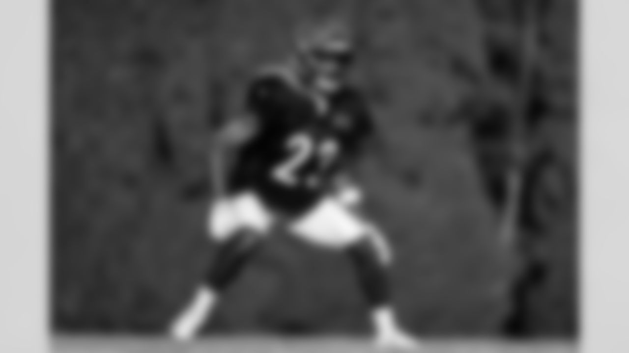 CB Dax Hill during practice at Kettering Health Practice Fields, Thursday, Nov. 13, 2025.