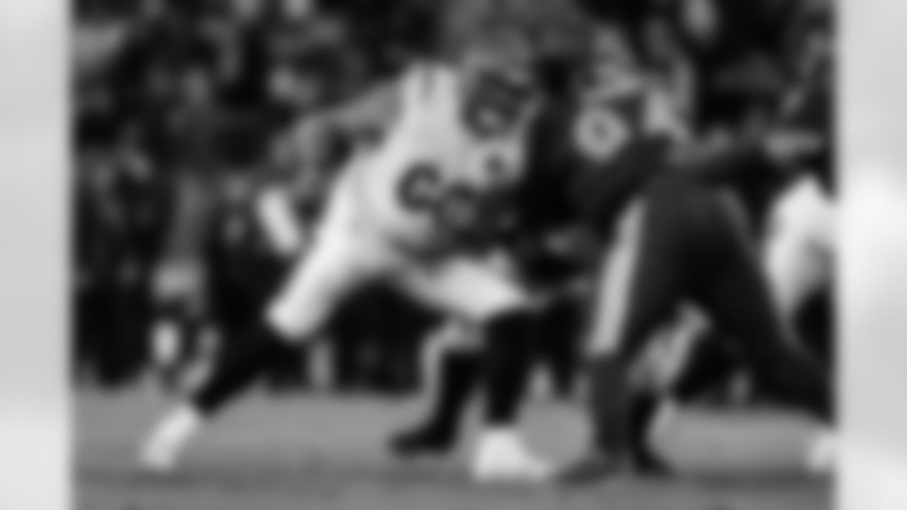 G Dalton Risner blocks during Thanksgiving Week 13 against the Baltimore Ravens, Thursday, Nov. 27, 2025.