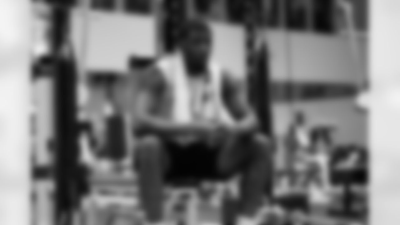 WR Tee Higgins in between reps during phase one of offseason training at Paycor Stadium, Wednesday, April 30, 2025.