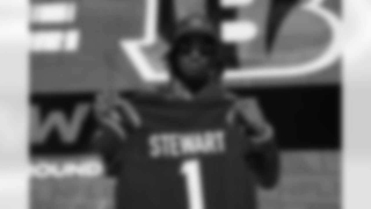 Texas A&M defensive lineman Shemar Stewart is selected 17th overall by the Cincinnati Bengals during the 2025 NFL Draft on Thursday, April 24, 2025 in Green Bay, Wisconsin. (Perry Knotts/NFL)