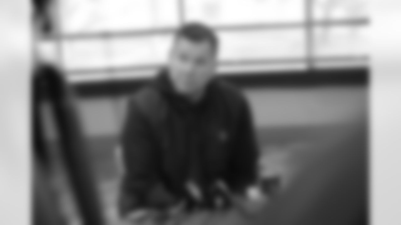 Defensive coordinator Al Golden speaks to media at the 2026 NFL Combine in Indianapolis, Wednesday, Feb. 25, 2026.