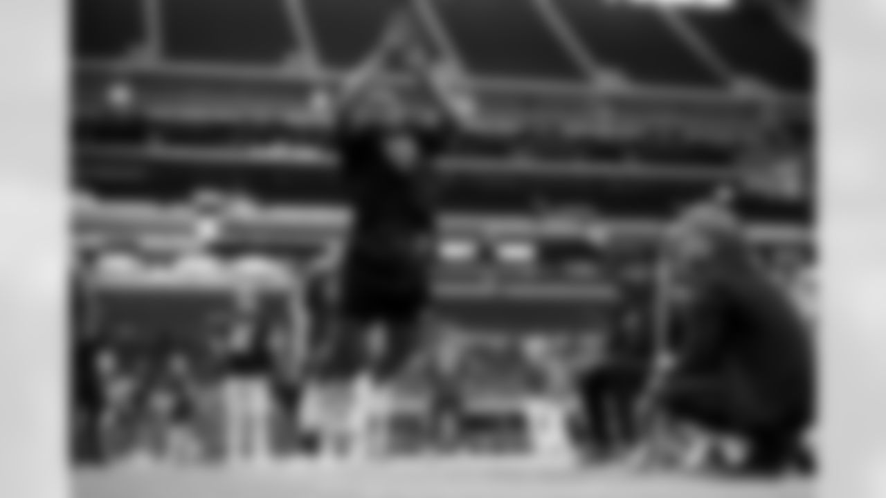 Arizona State offensive lineman Max Iheanachor (29) participates in the broad jump during the 2026 NFL Scouting Combine on Sunday, March 1, 2026 in Indianapolis, Indiana. (Lauren Leigh Bacho/NFL)