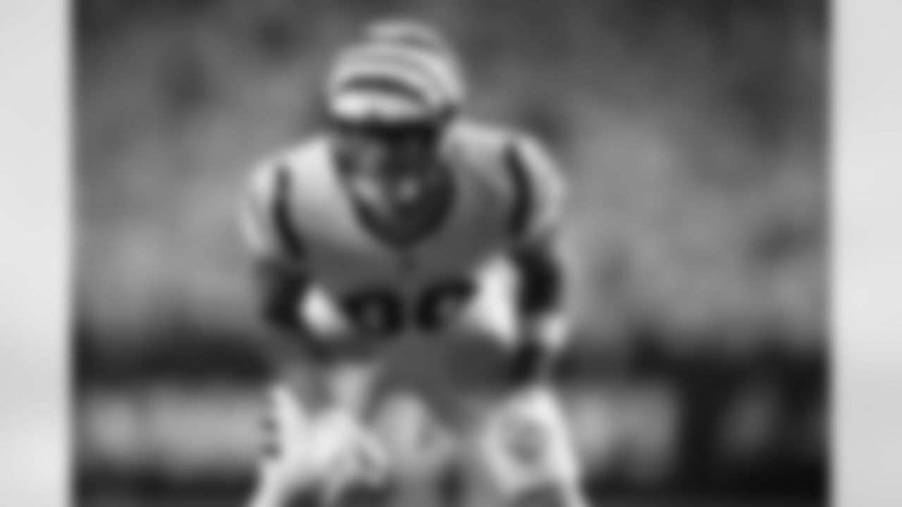 Cincinnati Bengals wide receiver Andrei Iosivas (80) lines up for the play during an NFL football game against the Los Angeles Rams on Monday, Sept. 25, 2023, in Cincinnati.