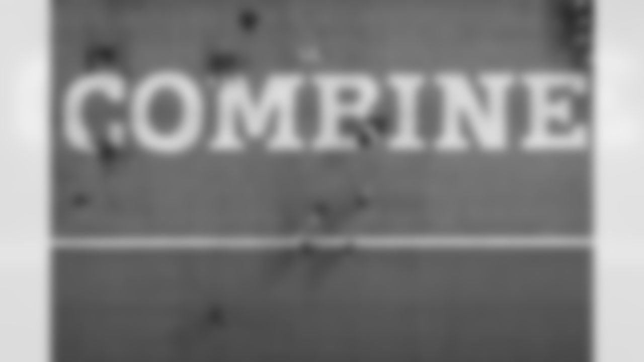 Players take part in drills and testing at the NFL football scouting combine in Indianapolis, Thursday, Feb. 26, 2026. (AP Photo/Eric Gay)