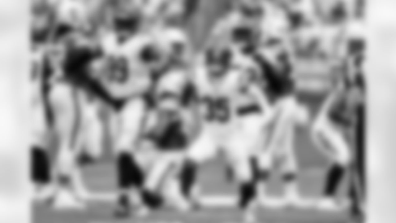 CB Jalen Davis and DE Myles Murphy during Week 16 against the Miami Dolphins at Hard Rock Stadium, Sunday, Dec. 21, 2025.