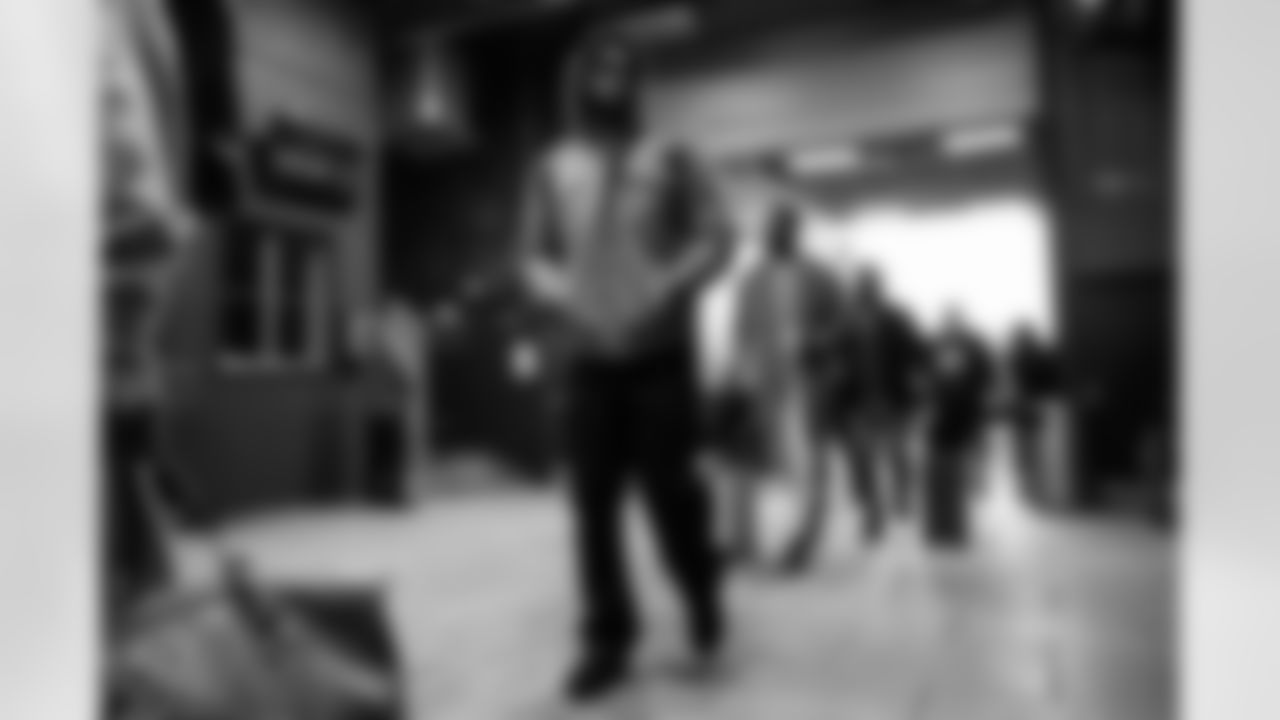 CB Josh Newton arrives at Highmark Stadium ahead of Week 14 against the Buffalo Bills, Sunday, Dec. 7, 2025.