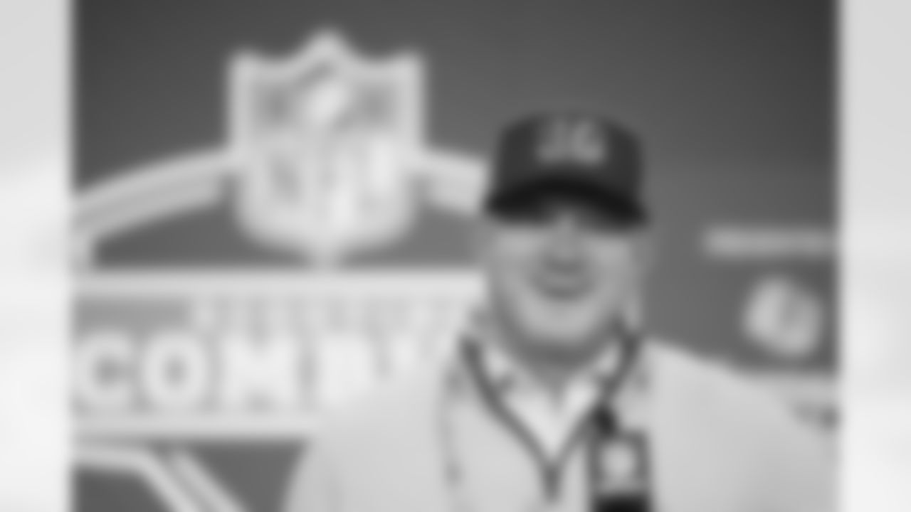 Cincinnati Bengals director of player personnel Duke Tobin speaks during a press conference at the 2026 NFL Scouting Combine on Tuesday, February 24, 2026 in Indianapolis, Indiana. (Cooper Neill/NFL)