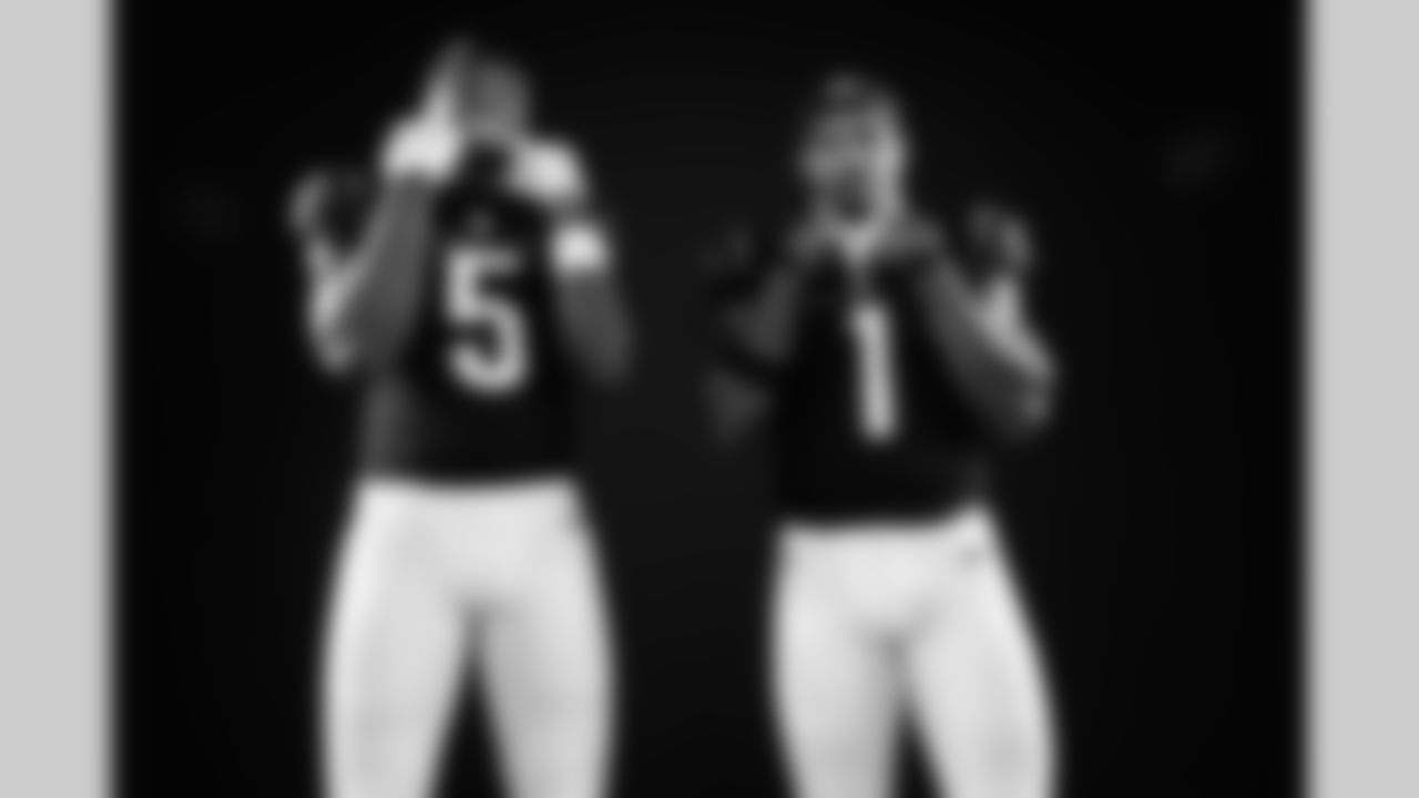 WRs Tee Higgins and Ja'Marr Chase during Bengals media day at Paycor Stadium, Monday, June 9, 2025.
