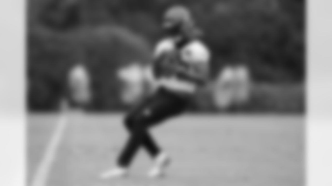WR Andrei Iosivas catches a pass during OTAs at Kettering Health Practice Fields, Tuesday, May 27, 2025.