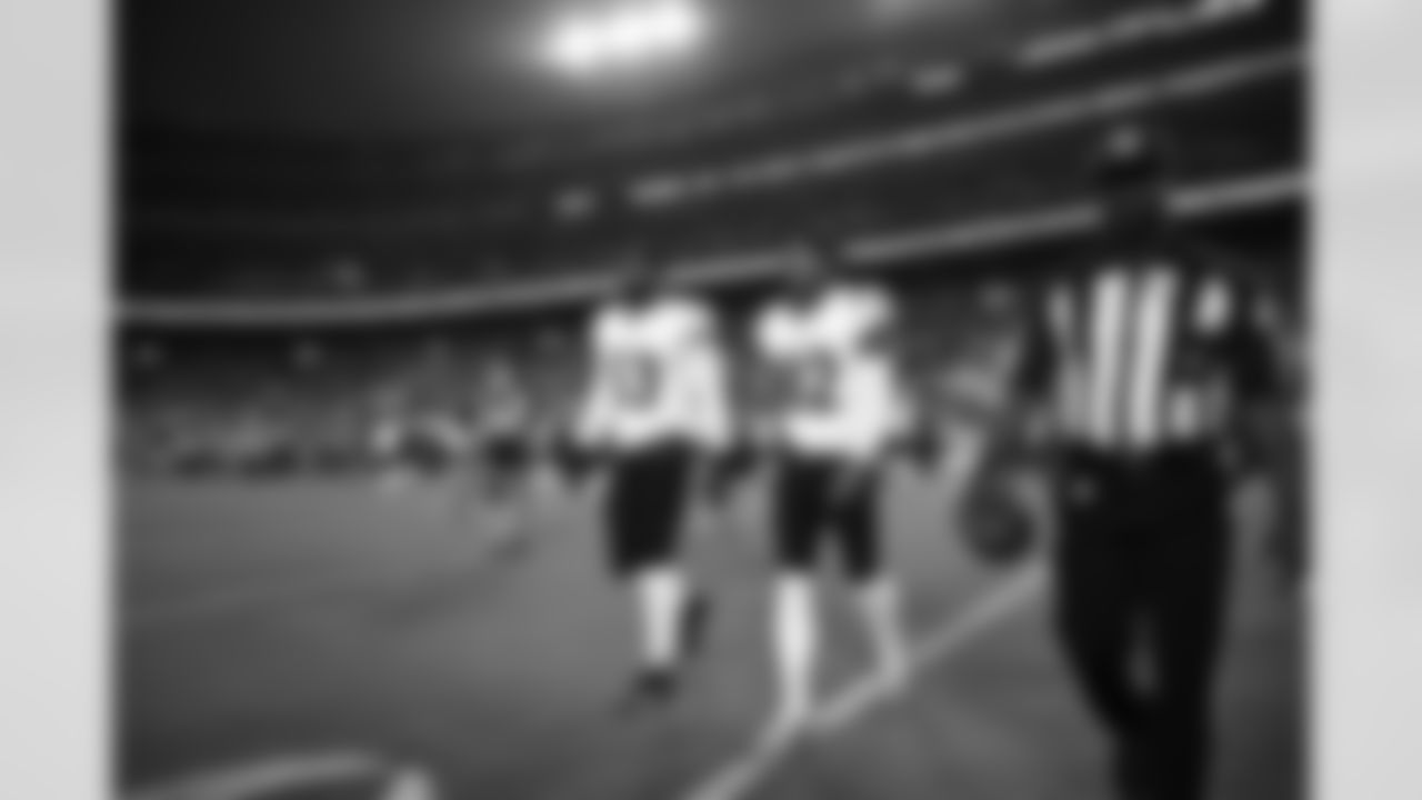 LB Joe Giles-Harris and WR Mitchell Tinsley served as captains for Preseason Week 2 against the Washington Commanders, Monday, Aug. 18, 2025.