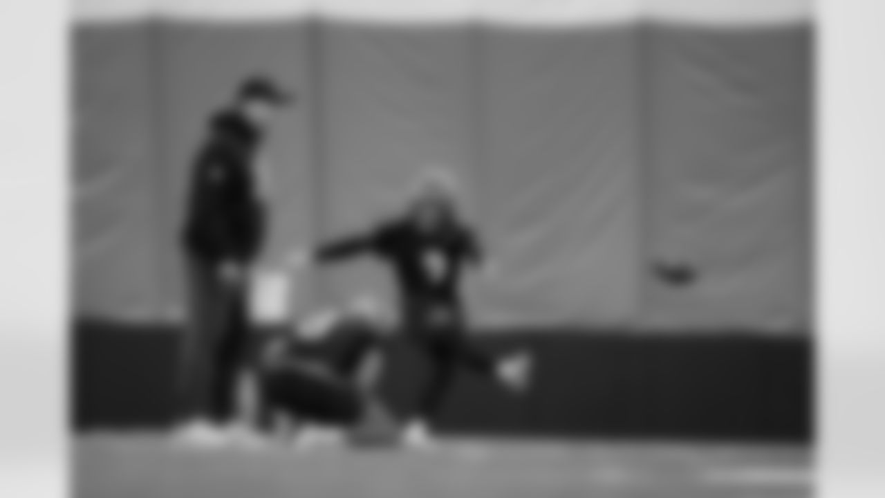 K Evan McPherson during practice at IEL Indoor Facility, Wednesday, Dec. 31, 2025.