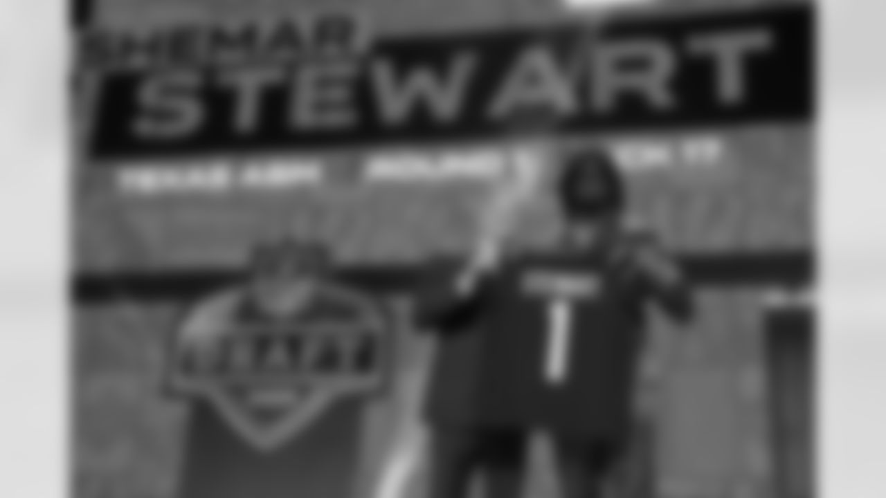 Texas A&M defensive lineman Shemar Stewart is selected 17th overall by the Cincinnati Bengals during the 2025 NFL Draft on Thursday, April 24, 2025 in Green Bay, Wisconsin. (Perry Knotts/NFL)