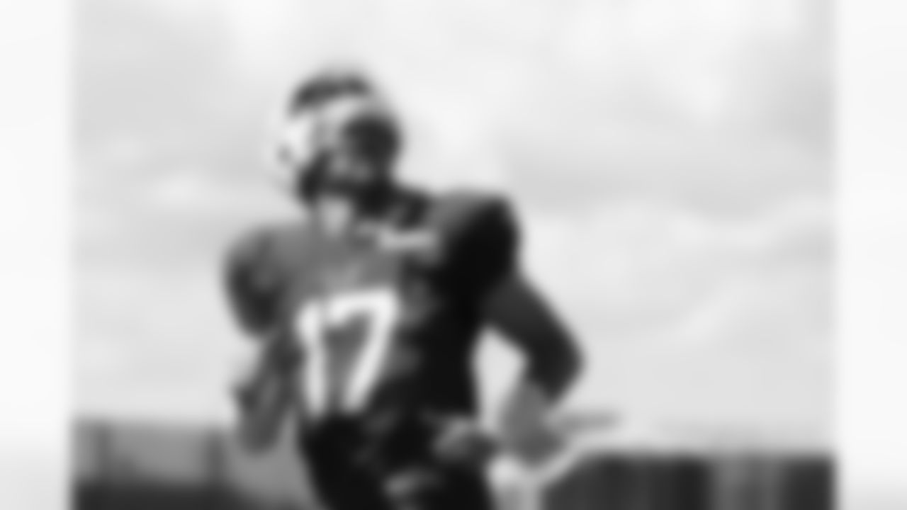 Josh Allen (17). Buffalo Bills Training Camp, August 27, 2025 at Buffalo Bills Training Facility.