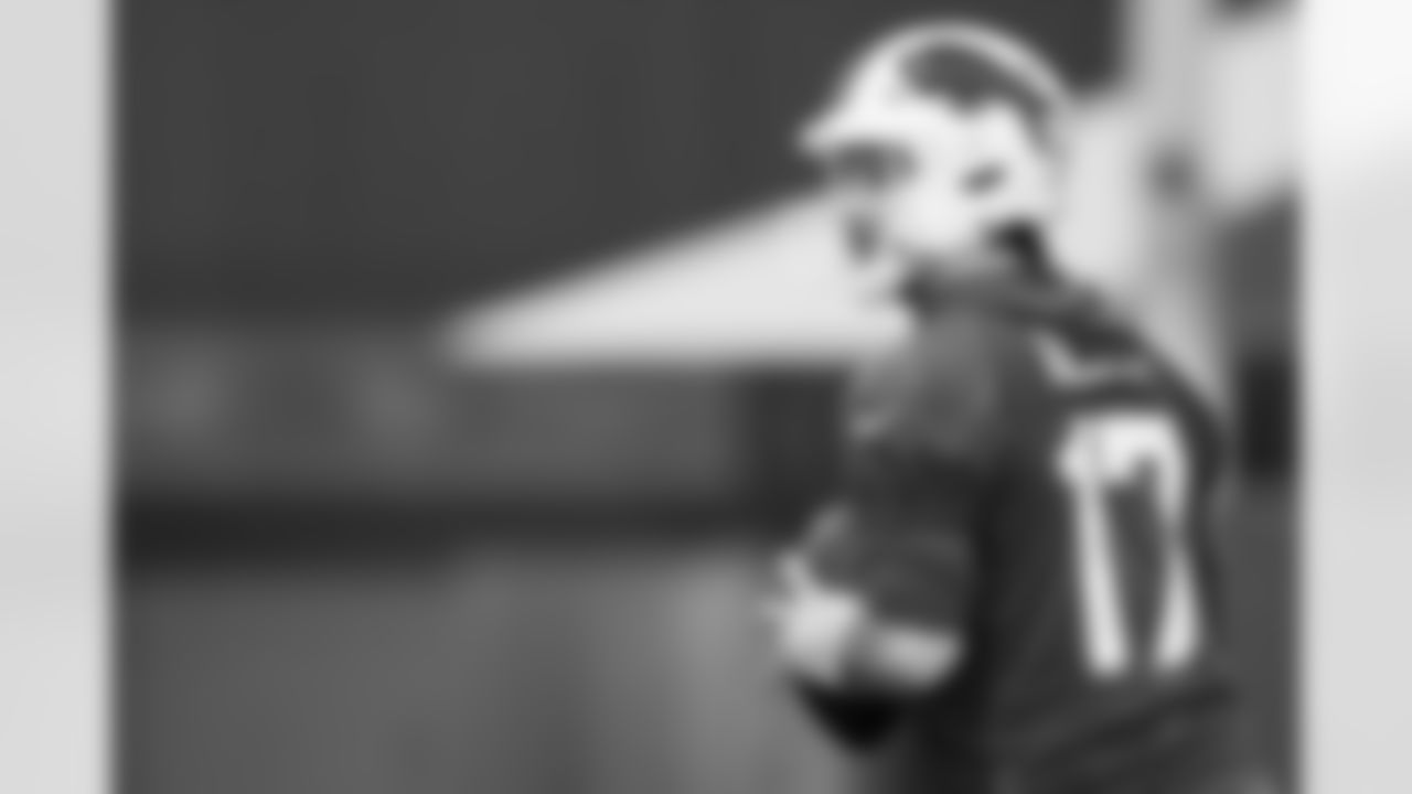 Josh Allen (17). Buffalo Bills Wild Card Week Thursday Practice, January 08, 2026 at Buffalo Bills Training Center.