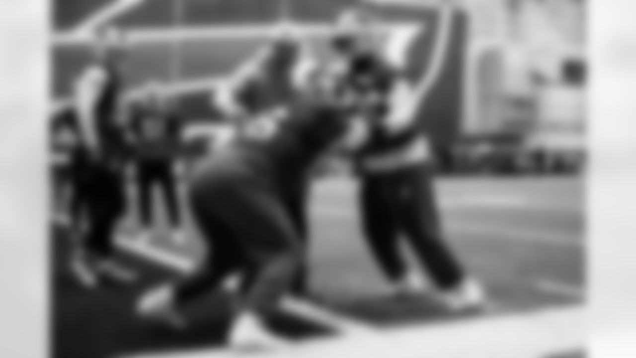 Zion Logue (93), Deone Walker (96). Buffalo Bills Week 16 Practice, December 18, 2025 at Buffalo Bills Training Center.