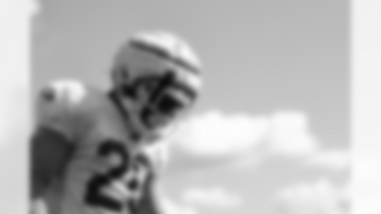 Frank Gore Jr (20). Buffalo Bills Training Camp, August 27, 2025 at Buffalo Bills Training Facility.