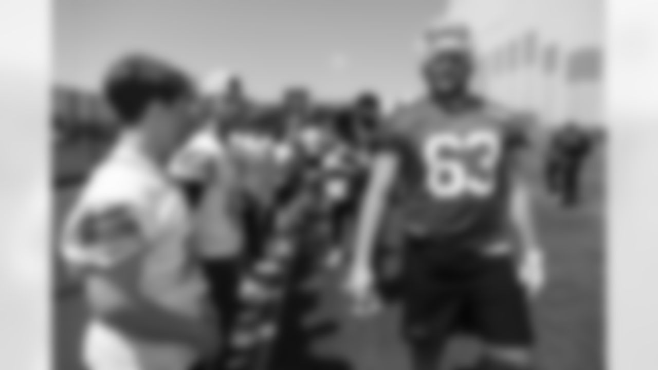 Buffalo Bills players meet three New York State Championship teams during Mandatory Minicamp, June 10, 2025 at the Buffalo Bills Training Center. Webster Schroeder Flag Football - 2025 Class B Champions, Pioneer Flag Football - 2025 Class C Champions and Clymer/Sherman/Panama Football - 2024 Class D Champions.