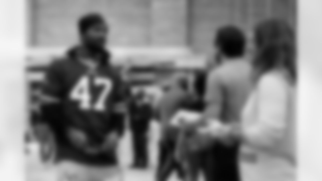 Christian Benford (47). Buffalo Bills Social Justice Committee Trade School Visit, October 07, 2025 at McKinley High School.