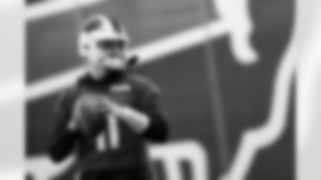 Mitchell Trubisky (11). Buffalo Bills Wild Card Week Thursday Practice, January 08, 2026 at Buffalo Bills Training Center.