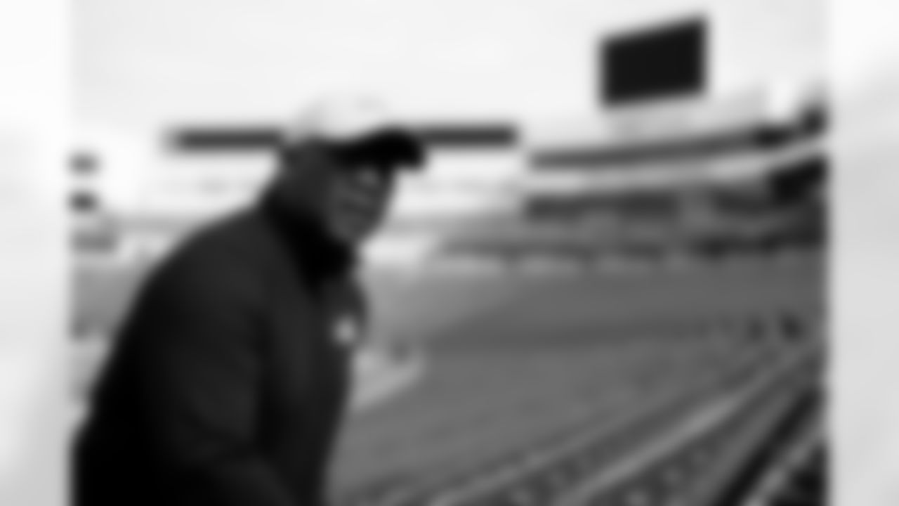 Behind-the-scenes from the Thurman Thomas video honoring the closing of Highmark Stadium, April 09, 2025.