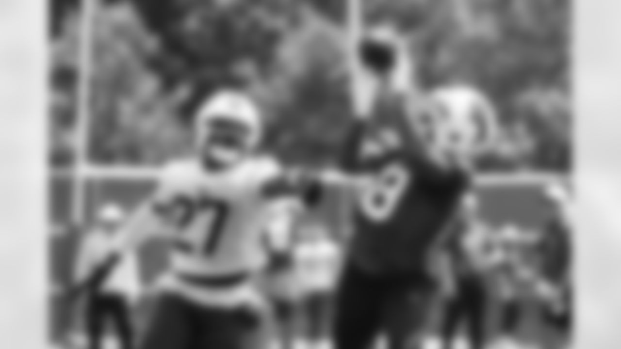 Tre'Davious White (27), Elijah Moore (18). Buffalo Bills Mandatory Minicamp, June 11, 2025 at the Buffalo Bills Training Center.