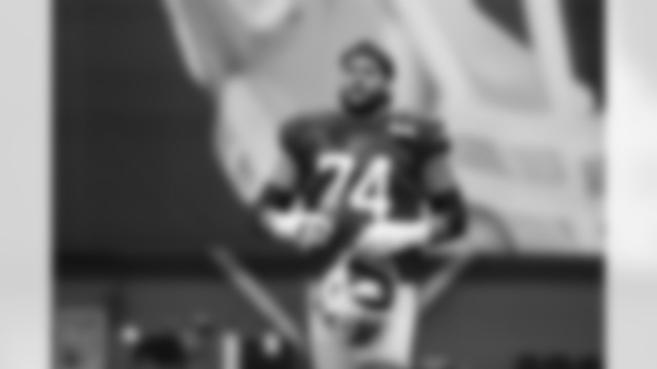 Ryan Van Demark (74). Buffalo Bills Week 4 Practice, September 24, 2025 at the Buffalo Bills Training Center.