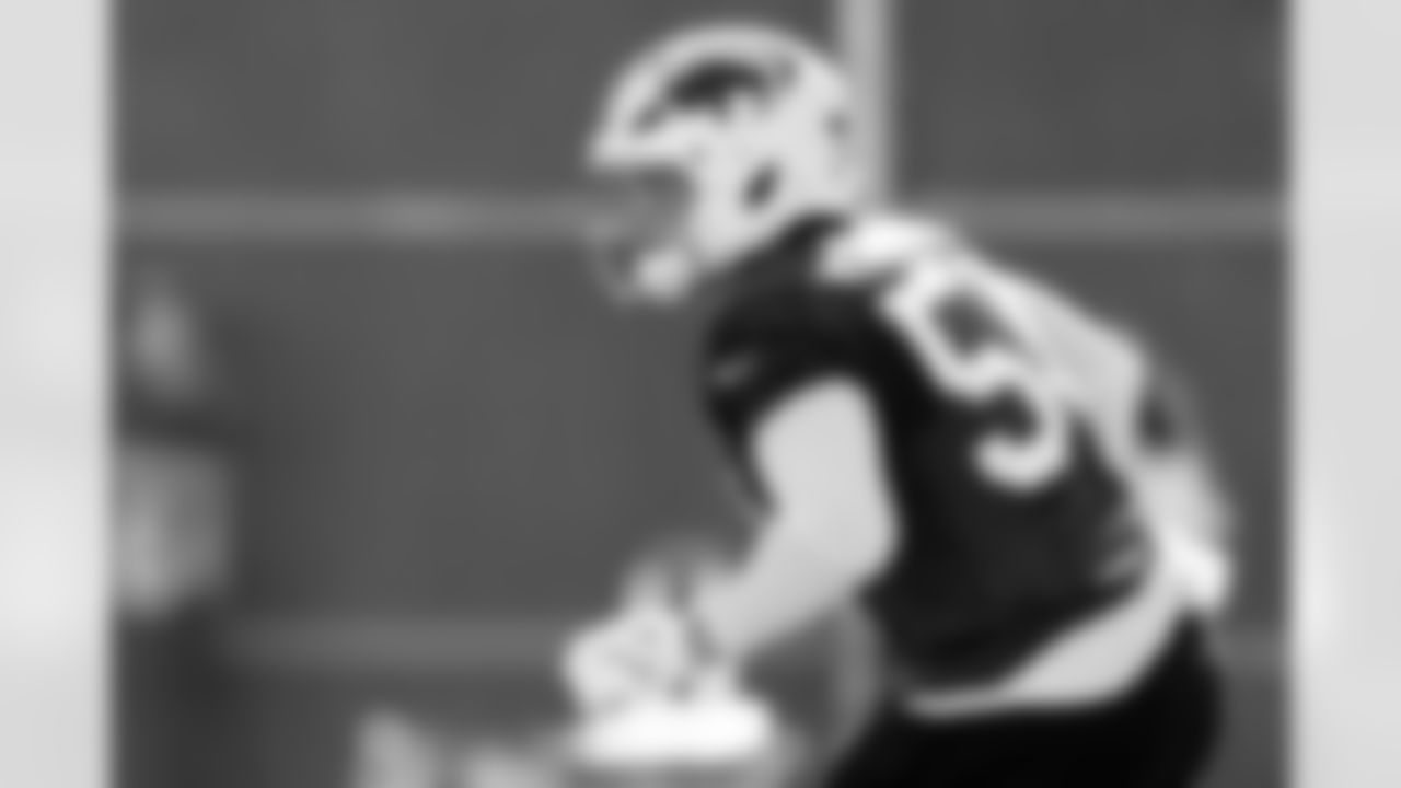 Baylon Spector (54). Buffalo Bills Week 6 Practice, October 10, 2025 at Buffalo Bills Training Center.