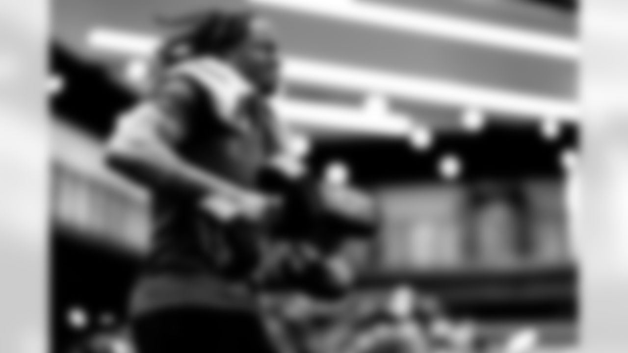 KJ Hamler (19), B&W, Black and White. Buffalo Bills players train during Phase One of voluntary off-season workouts, April 30, 2025 at the Buffalo Bills Training Center.