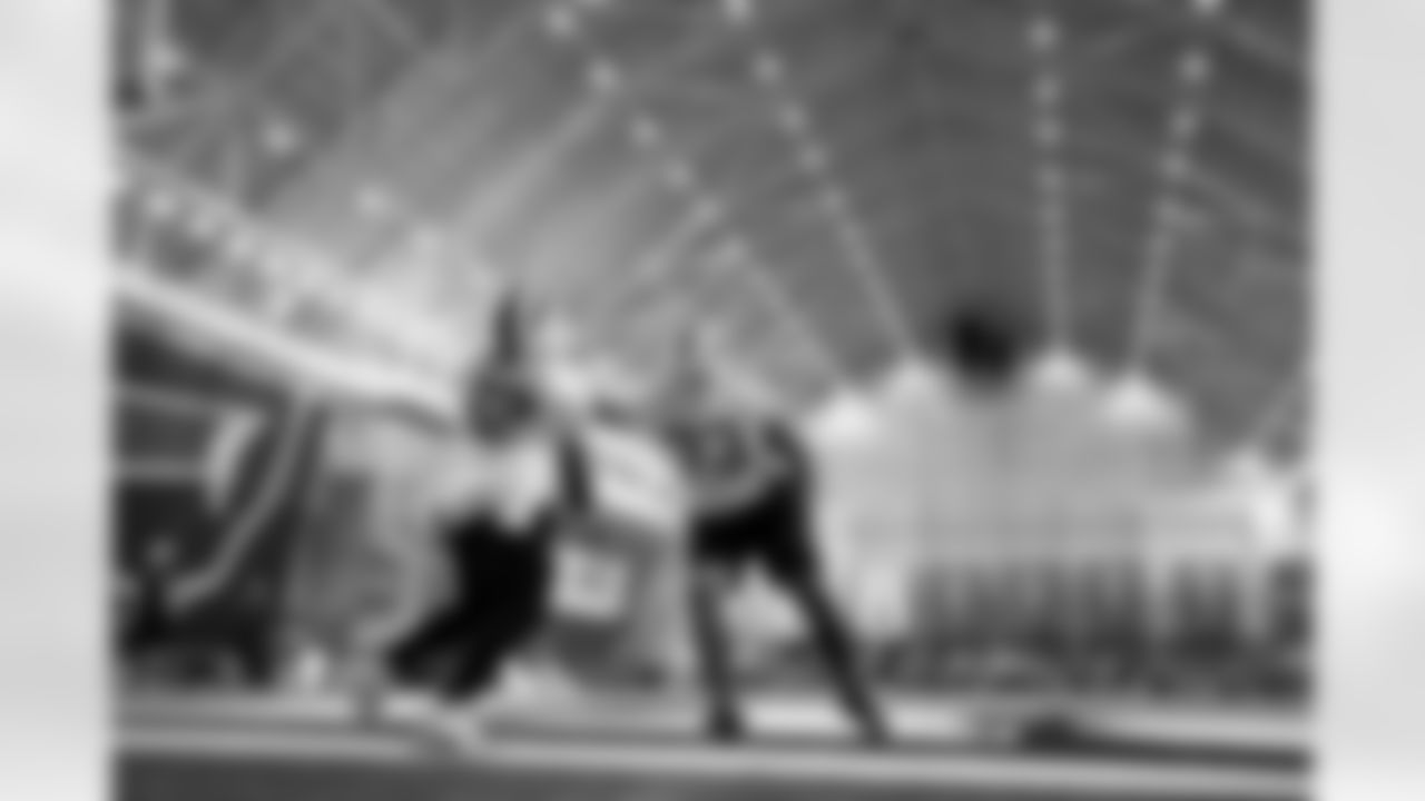 Sedrick Van Pran-Granger (62), Dion Dawkins (73). Buffalo Bills Divisional Round, January 15, 2026 at Buffalo Bills Training Center.