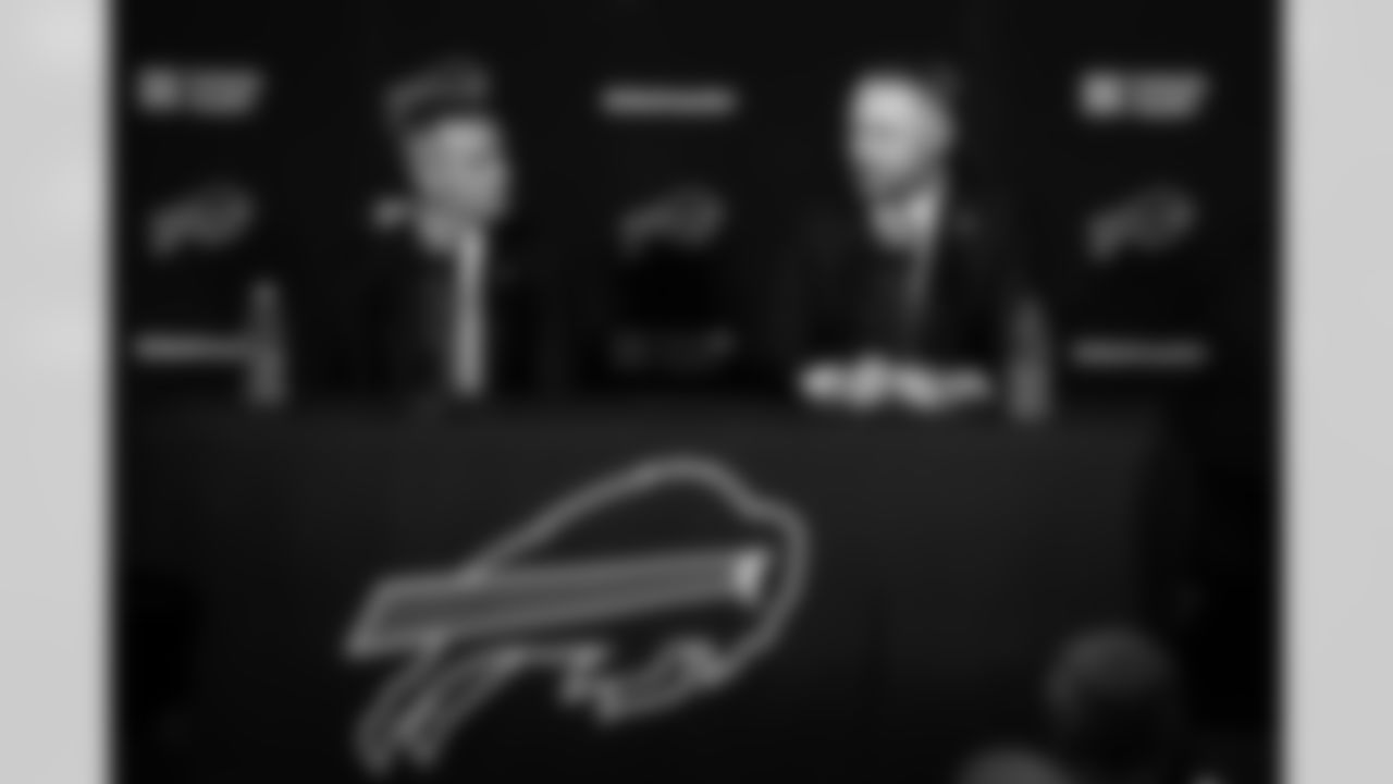 Joe Brady's Head Coach Introduction, January 29, 2026 at Buffalo Bills Training Center.