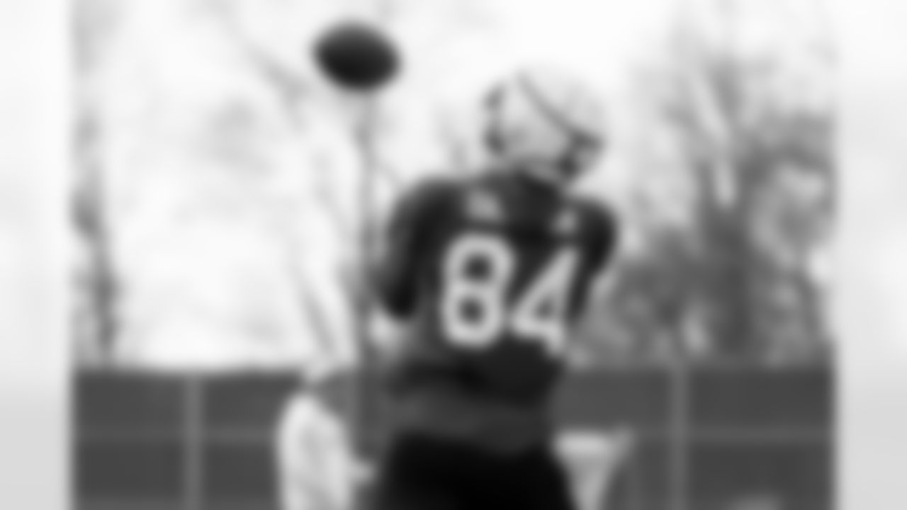 Zach Davidson (84). Buffalo Bills Week 13 Wednesday Practice, November 27, 2024 at One Bills Drive.
