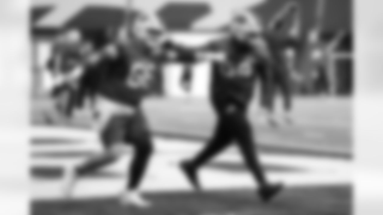 Connor McGovern (66), O'Cyrus Torrence (64). Buffalo Bills Week 10 Practice, November 07, 2025 at the Buffalo Bills Training Center.