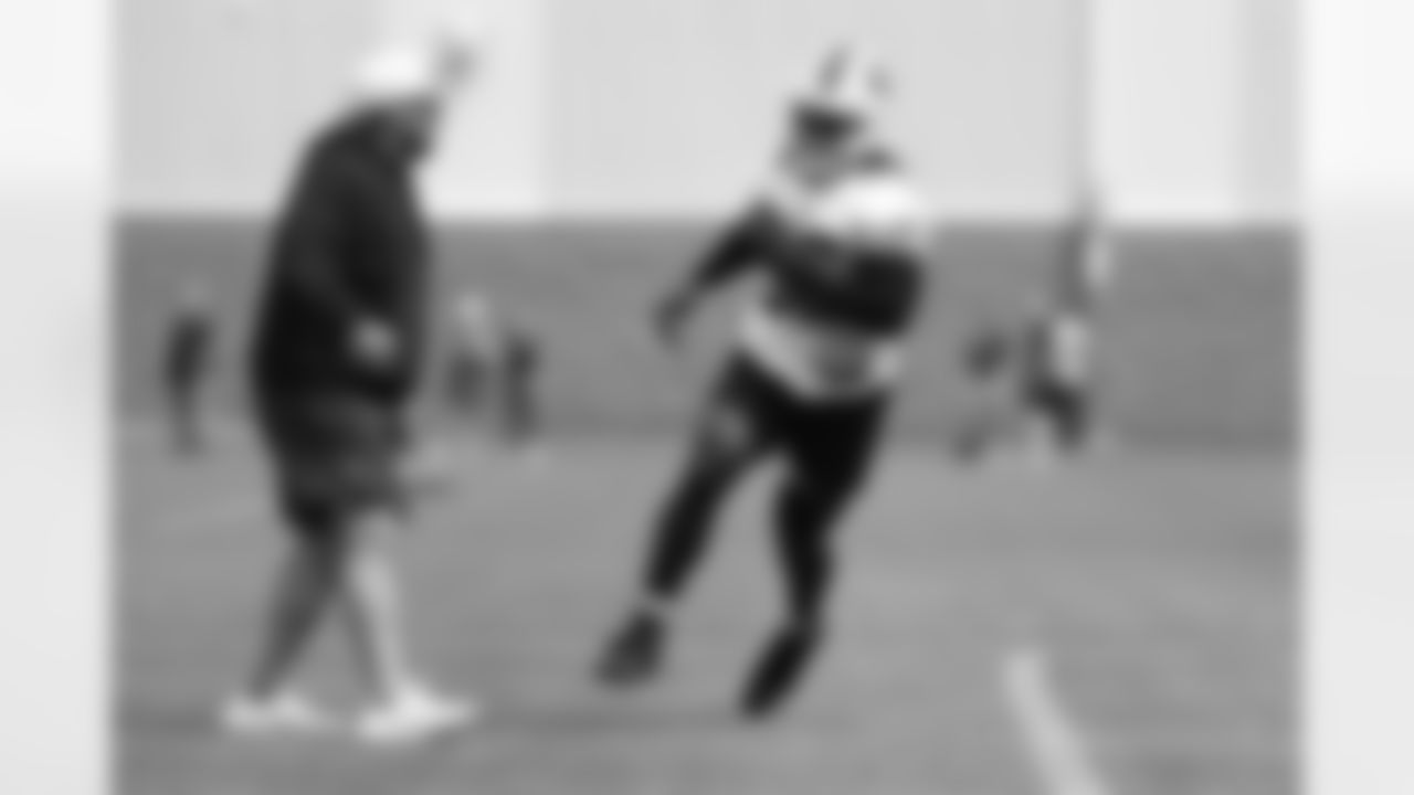 Jason Rebrovich, Javon Solomon (56). Buffalo Bills Mandatory Minicamp, June 12, 2025 at the Buffalo Bills Training Center.