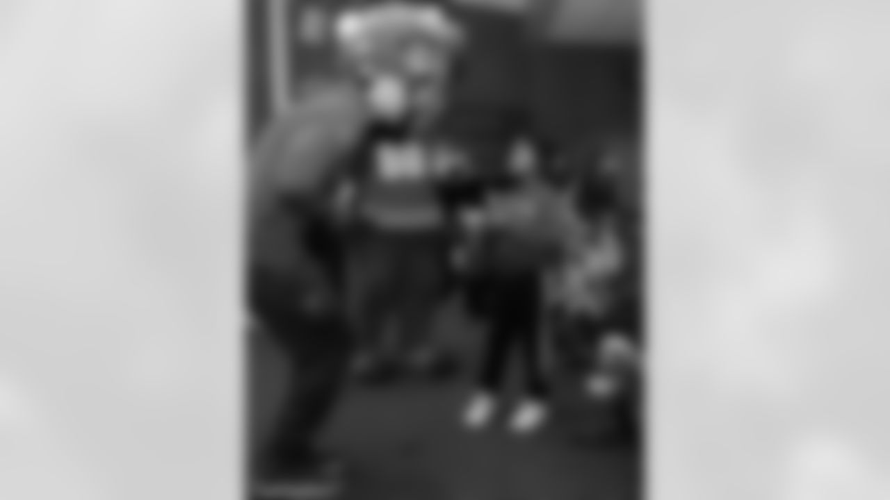 Billy Buffalo, DJ Milk, DJ Yes and Highmark host a Buffalo Bills pep rally for Heritage Heights Elementary students, November 14, 2025.