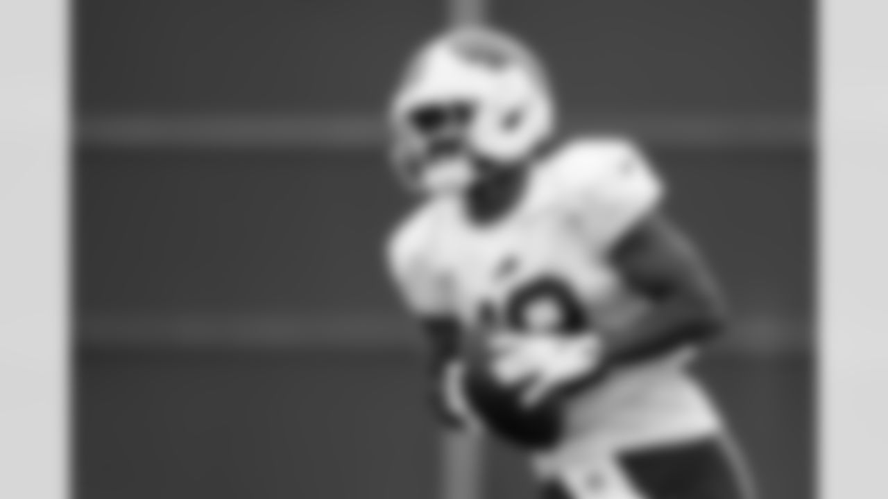 Elijah Moore (18). Buffalo Bills Training Camp, August 20, 2025 at Buffalo Bills Training Facility.