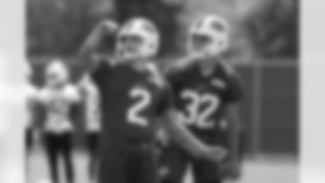 Tyler Bass (2), Jake Camarda (32). Buffalo Bills Mandatory Minicamp, June 10, 2025 at the Buffalo Bills Training Center.