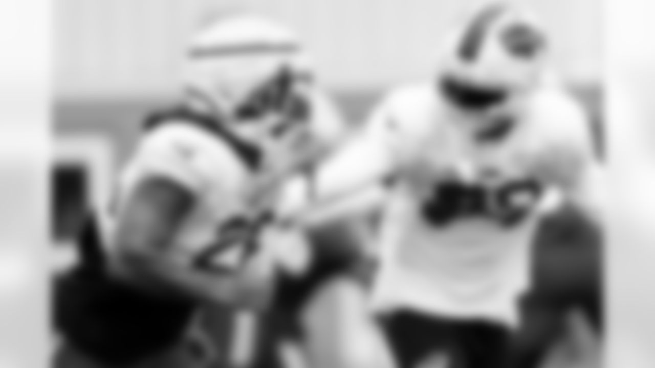 Ty Johnson (26). Buffalo Bills Training Camp, August 19, 2025 at Buffalo Bills Training Facility.
