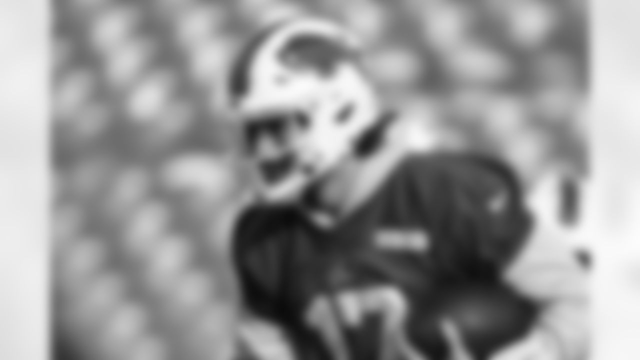 Josh Allen (17). Buffalo Bills Week 14 Practice, December 05, 2025 at Highmark Stadium.