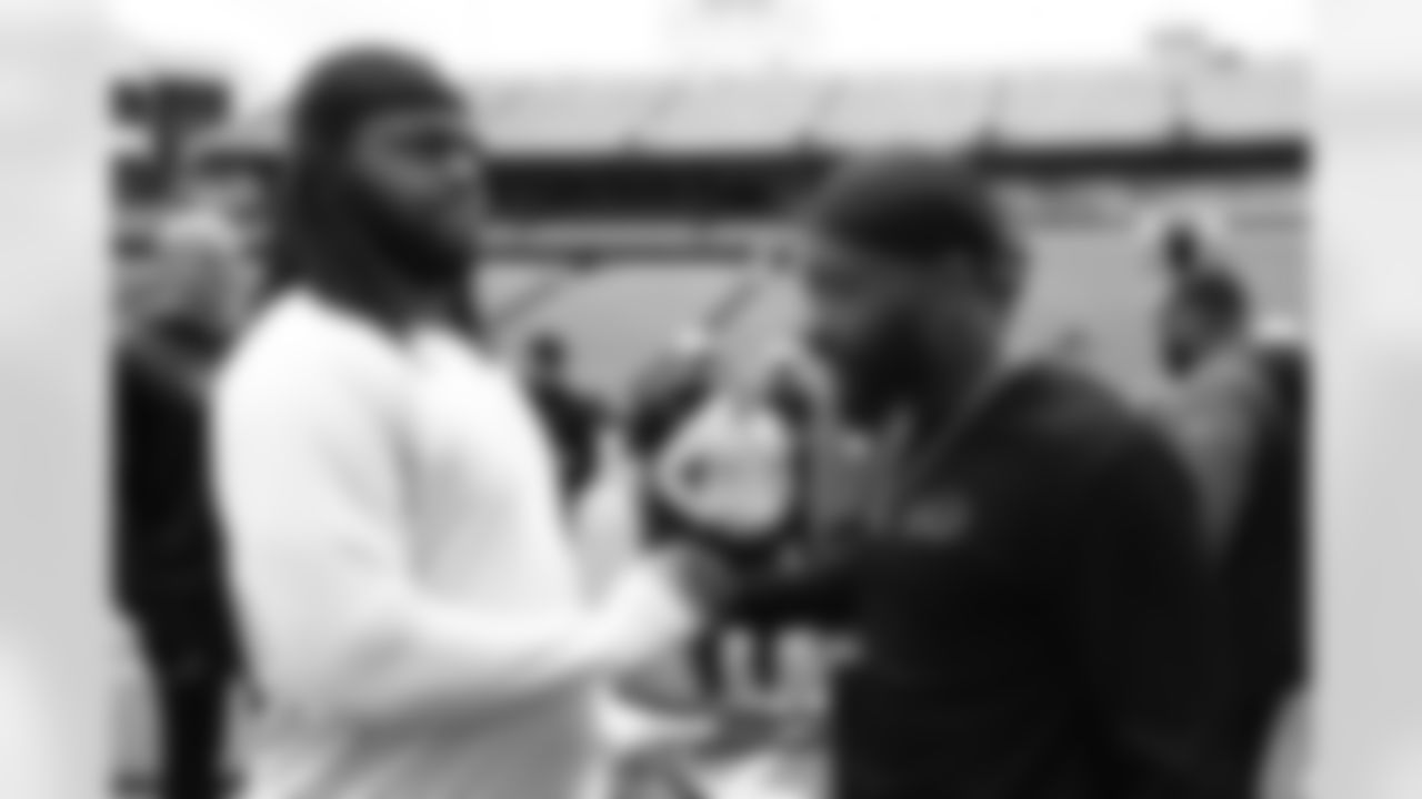 T.J. Sanders, Christian Benford. Buffalo Bills players compete in a four-way tug of war during Phase Two of voluntary off-season workouts, May 19, 2025 at Highmark Stadium.