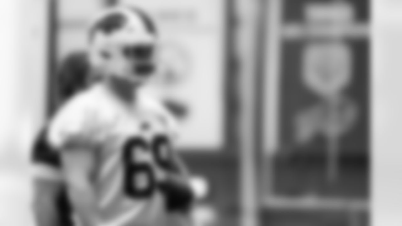 Reid Ferguson (69). Buffalo Bills Divisional Round Practice, January 14, 2026 at Buffalo Bills Training Center.