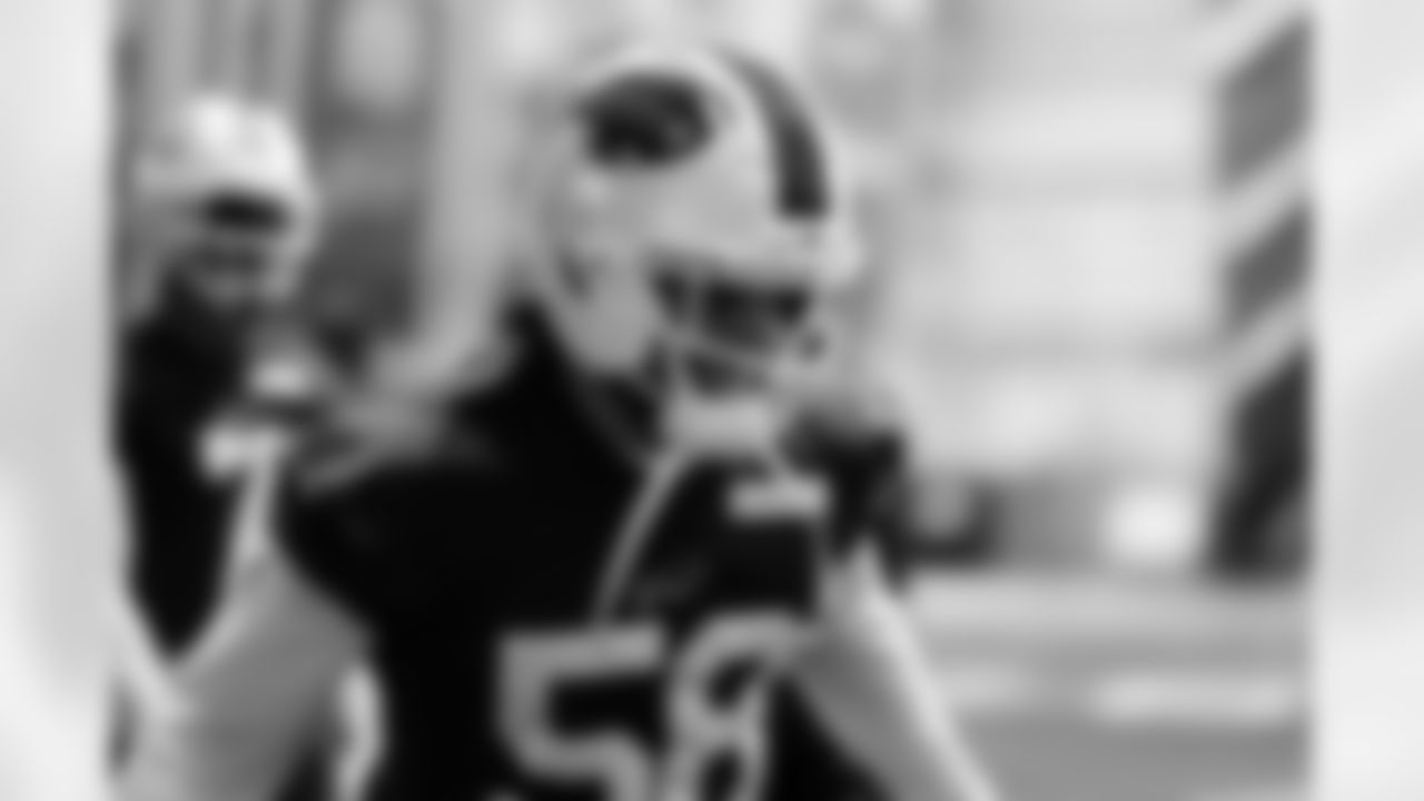 Matt Milano. Buffalo Bills Week 16 Practice, December 19, 2025 at Buffalo Bills Training Center.