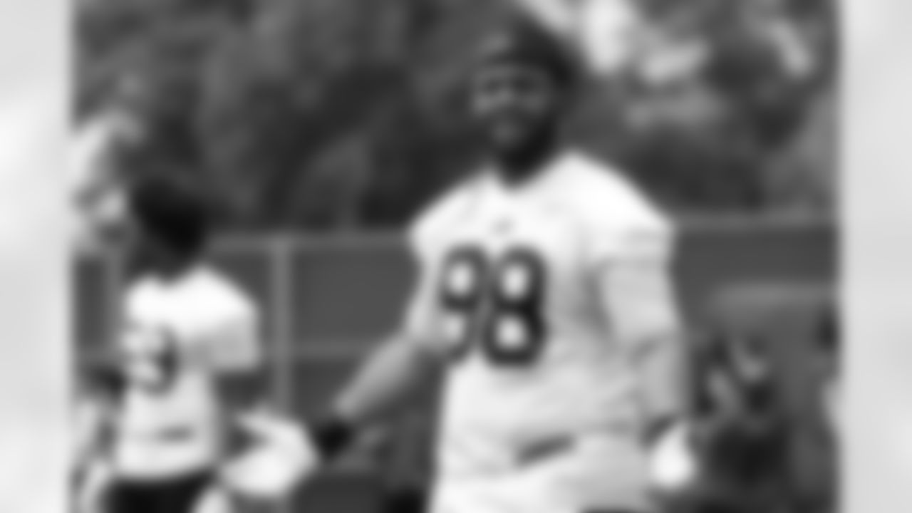T.J. Sanders (98). Buffalo Bills OTA workouts, June 03, 2025 at the Buffalo Bills Training Center.