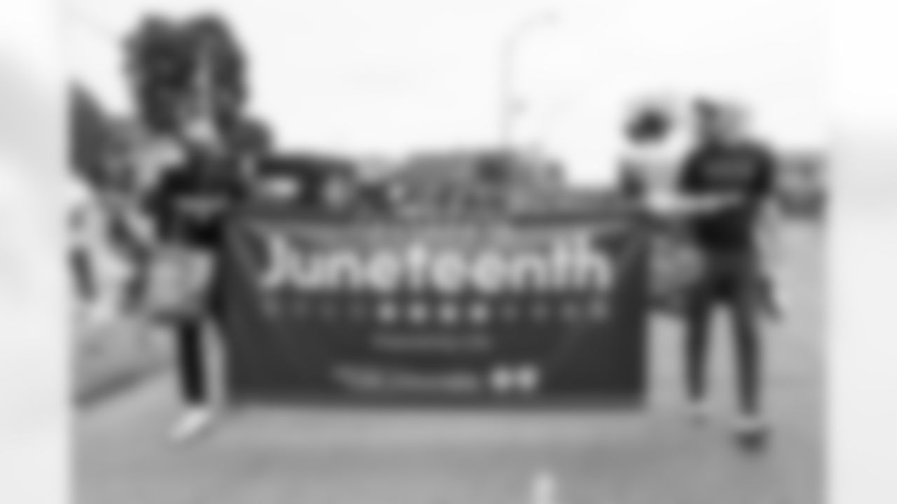 Buffalo Bills and Highmark BCBS employees at the Juneteenth Parade, June 14, 2025.