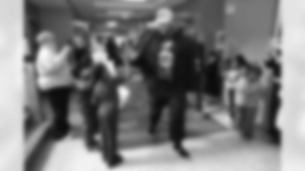 Dion Dawkins visits Harvey Austin School, December 16, 2025.