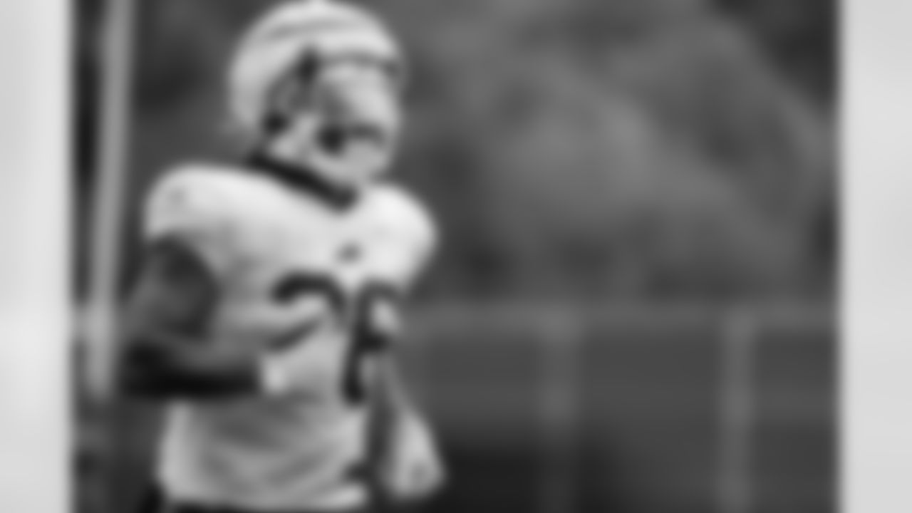 Ty Johnson (26). Buffalo Bills Training Camp, August 19, 2025 at Buffalo Bills Training Facility.
