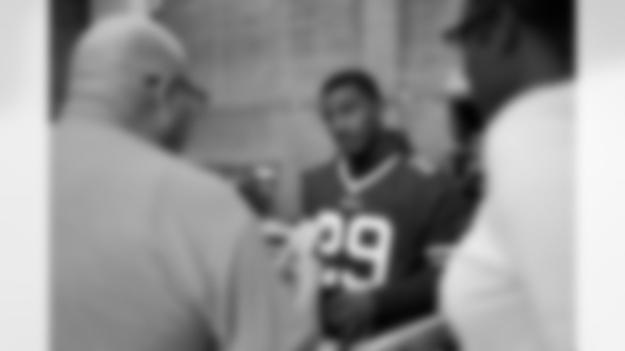 Brandon Codrington (29). Buffalo Bills Social Justice Committee Trade School Visit, October 07, 2025 at McKinley High School.