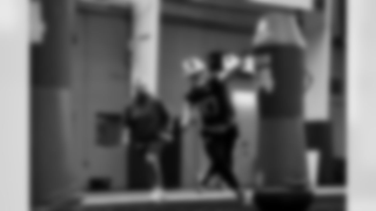 Jason Rebrovich, Joey Bosa. Buffalo Bills Week 16 Practice, December 19, 2025 at Buffalo Bills Training Center.