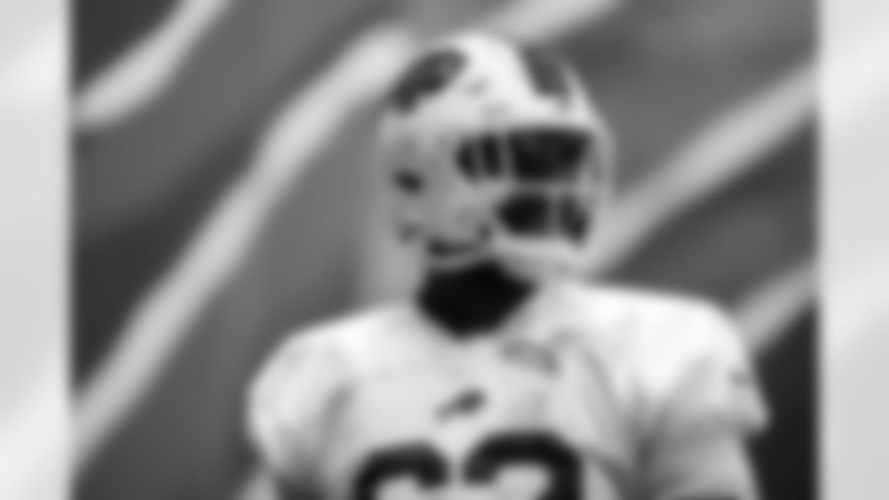 Sedrick Van Pran-Granger. Buffalo Bills Week 15 Practice, December 11, 2025 at Buffalo Bills Training Center.